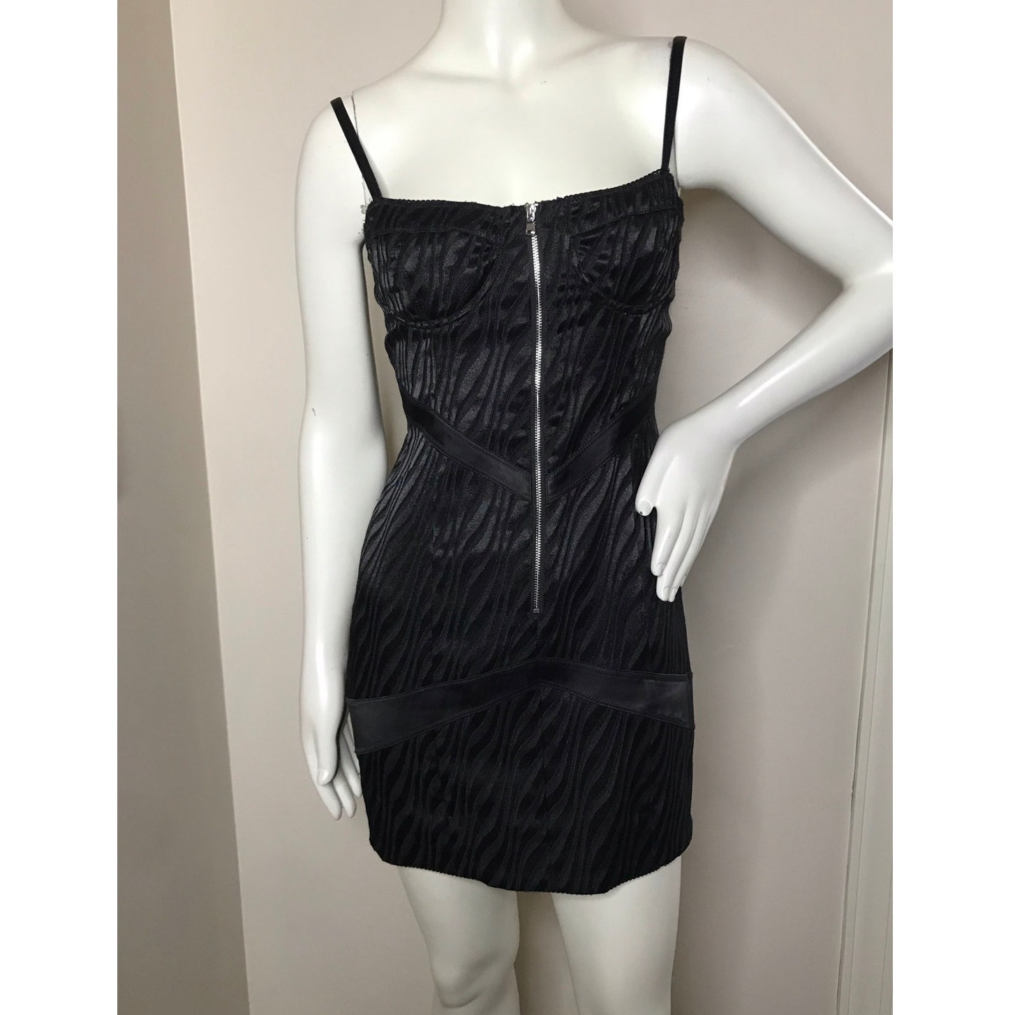Retrofete Black Diana Mini Dress L